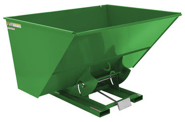 3 CuYd 70 Degree Heavy Duty Self Dumping Hopper w/ Bumper Release - Green